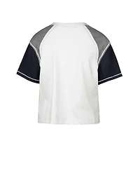 Women's '47 Brand White Penn State Nittany Lions Serenity Gia Cropped T-shirt