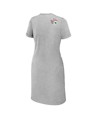 Women's Wear by Erin Andrews Heather Gray Ohio State Buckeyes Knotted T-shirt Dress
