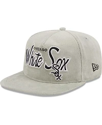 Men's New Era Gray Chicago White Sox Corduroy Golfer Adjustable Hat
