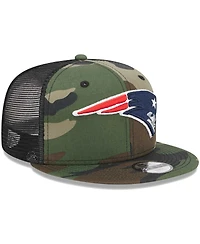 Big Boys and Girls New Era Camo New England Patriots Main Trucker 9FIFTY Snapback Hat