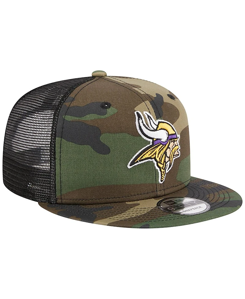 Men's New Era Camo Minnesota Vikings Main Trucker 9FIFTY Snapback Hat