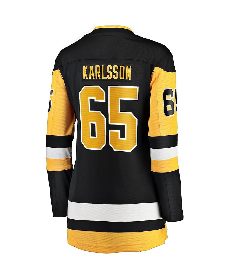 Women's Fanatics Erik Karlsson Black Pittsburgh Penguins Home Breakaway Jersey