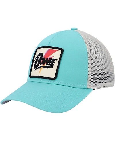 Men's American Needle Teal, Cream David Bowie Valin Trucker Snapback Hat