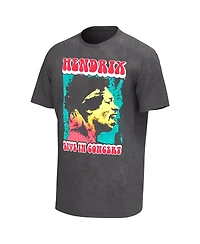 Men's Black Jimi Hendrix Live Concert Washed Graphic T-shirt