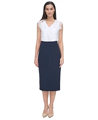 Tommy Hilfiger Women's Ponte Pencil Midi Skirt