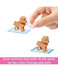 Barbie Doll and Accessories Pup Adoption Playset with Doll, 2 Puppies and Color-Change