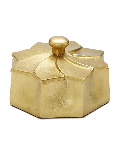 Classic Touch Flower Shaped Jar, 6.5" D