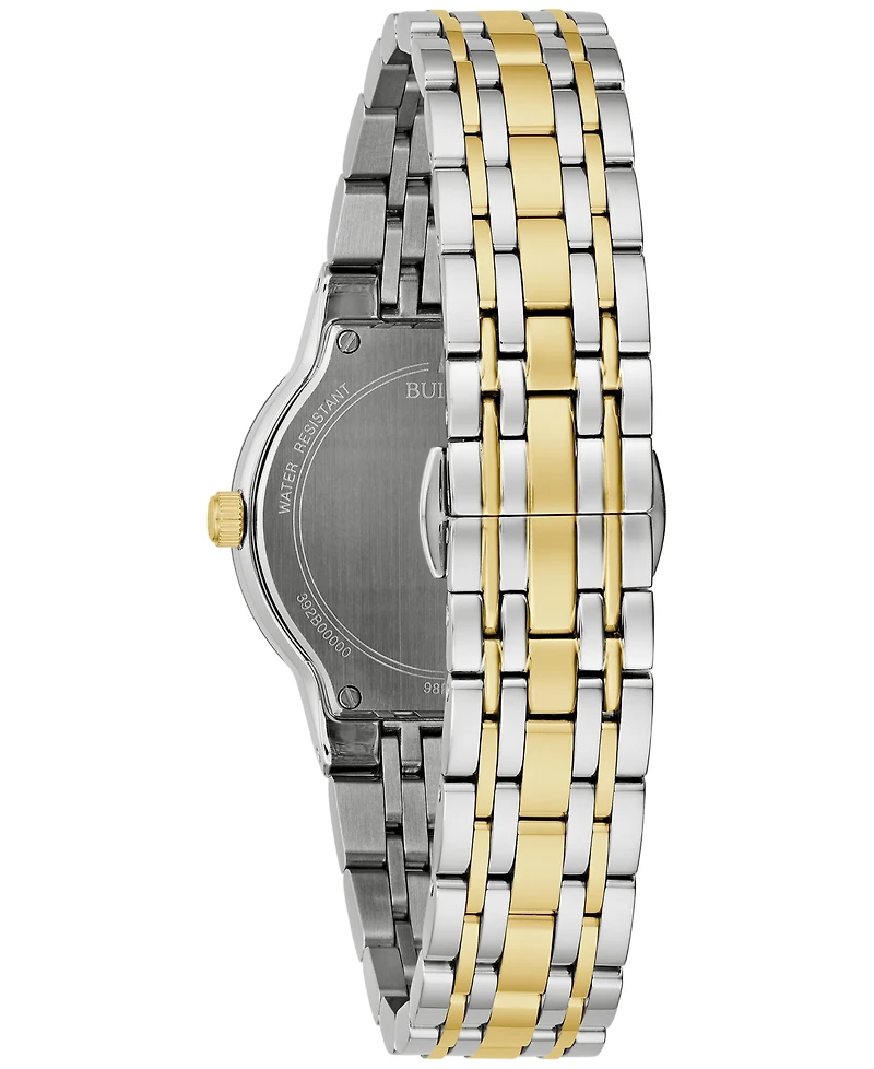 Bulova Women's Modern Diamond Accent Two-Tone Stainless Steel Bracelet Watch 30mm