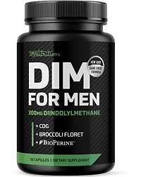 Dim 300mg For Men, Estrogen Blocker & Aromatase Inhibitor, Men s Hormone Balance & Fitness Booster Supplement with Diindolylmethane, SMNutrition, 60ct