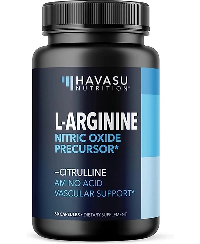 L-Arginine Capsules for Men's Stamina, Endurance & Performance, Havasu Nutrition, 60ct