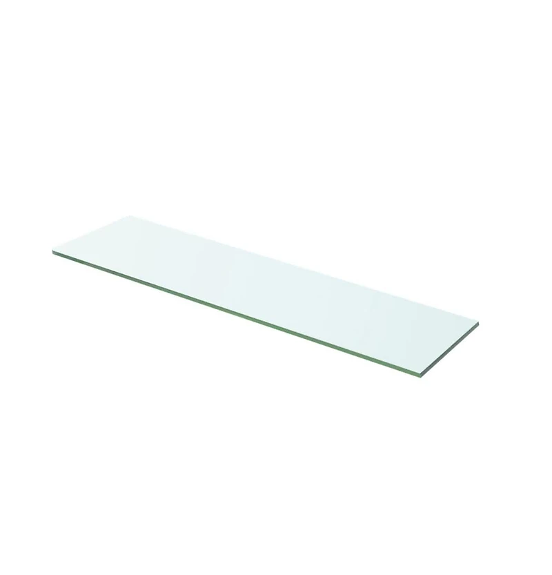 Shelves 2 pcs Panel Glass Clear 23.6"x4.7"