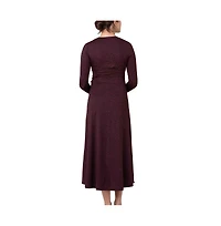Ripe Maternity Maternity Ripe Jude Cross Front Nursing Dress Maroon/Black