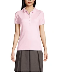 Lands' End Women's Short Sleeve Peter Pan Collar Polo Shirt