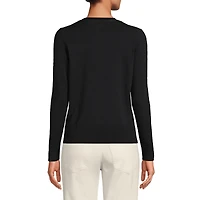 Lands' End Women's Fine Gauge Cotton Cardigan Sweater