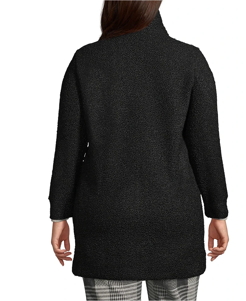 Lands' End Plus Boucle Fleece Coat