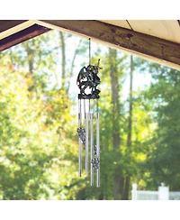 23" Long Round Top Armored Dragon Wind Chime