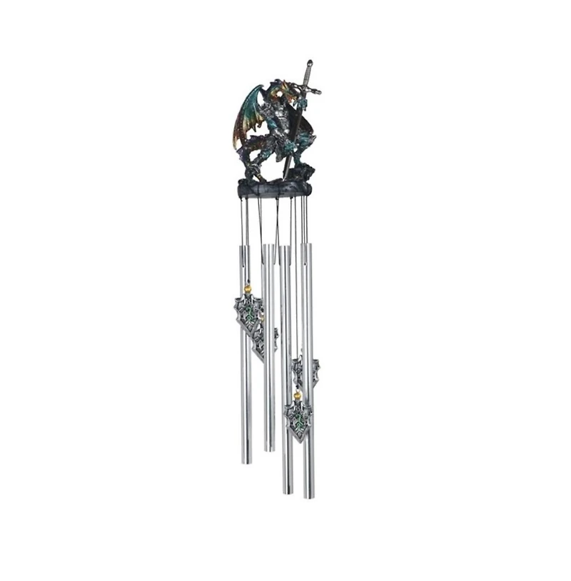 23" Long Round Top Armored Dragon Wind Chime