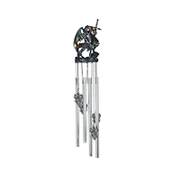 23" Long Round Top Armored Dragon Wind Chime