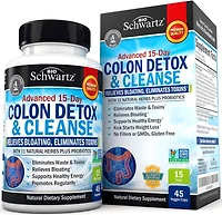 BioSchwartz Colon Cleanser & Detox for Weight Loss - 15 Day Fast-Acting Cleanse, Probiotic Fiber, Noni