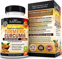 BioSchwartz Turmeric Curcumin with BioPerine 1500mg - Natural Joint Support - Non Gmo - Gluten Free