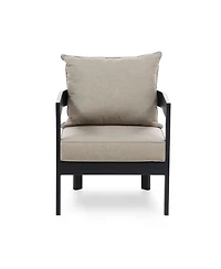 Furniture of America 3 Piece Aluminum Stackable Patio Conversation Set