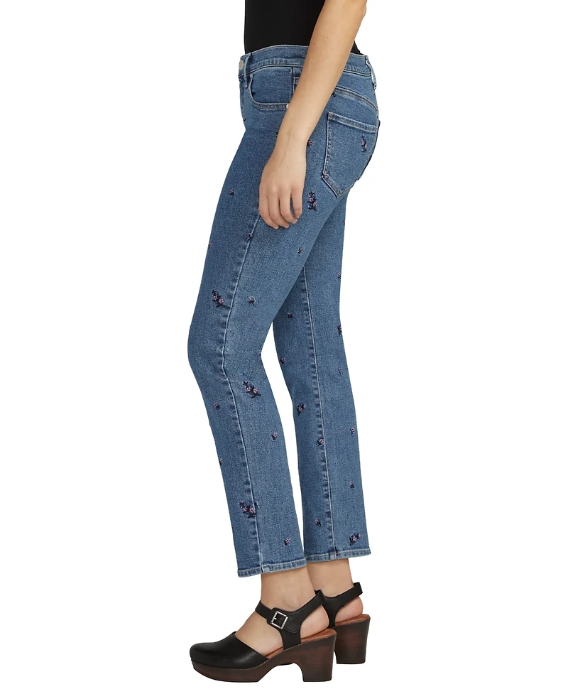 Jag Women's Cassie Mid Rise Slim Straight Leg Jeans