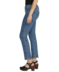 Jag Women's Cassie Mid Rise Slim Straight Leg Jeans