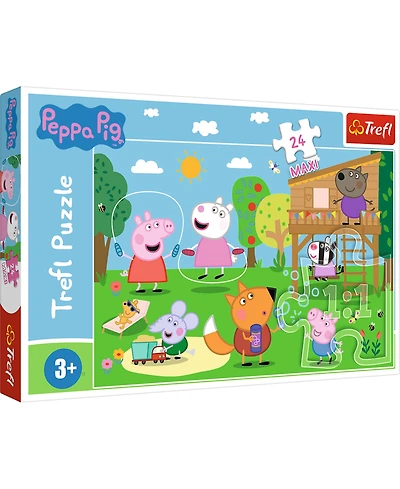 Trefl Maxi 24 Piece Puzzle - Peppa Pig's Fun in the Grass