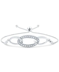 Diamond Ovals Bolo Bracelet (1/6 ct. t.w.) in Sterling Silver