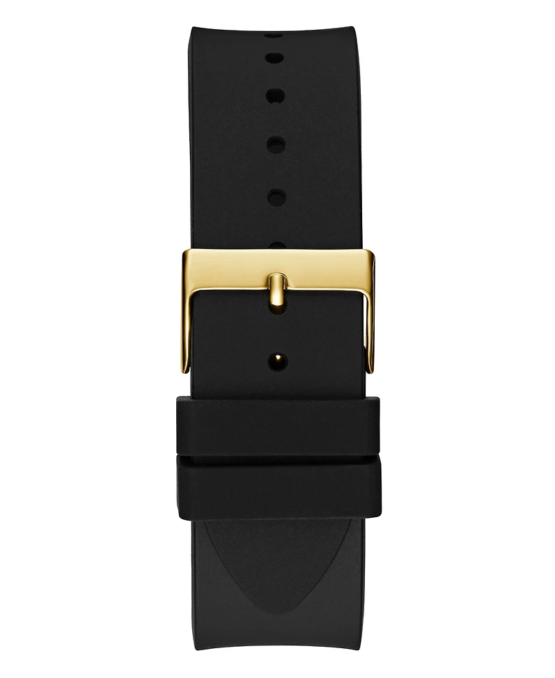 Guess Men's Analog Black Silicone Watch 44mm
