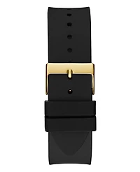 Guess Men's Analog Black Silicone Watch 44mm