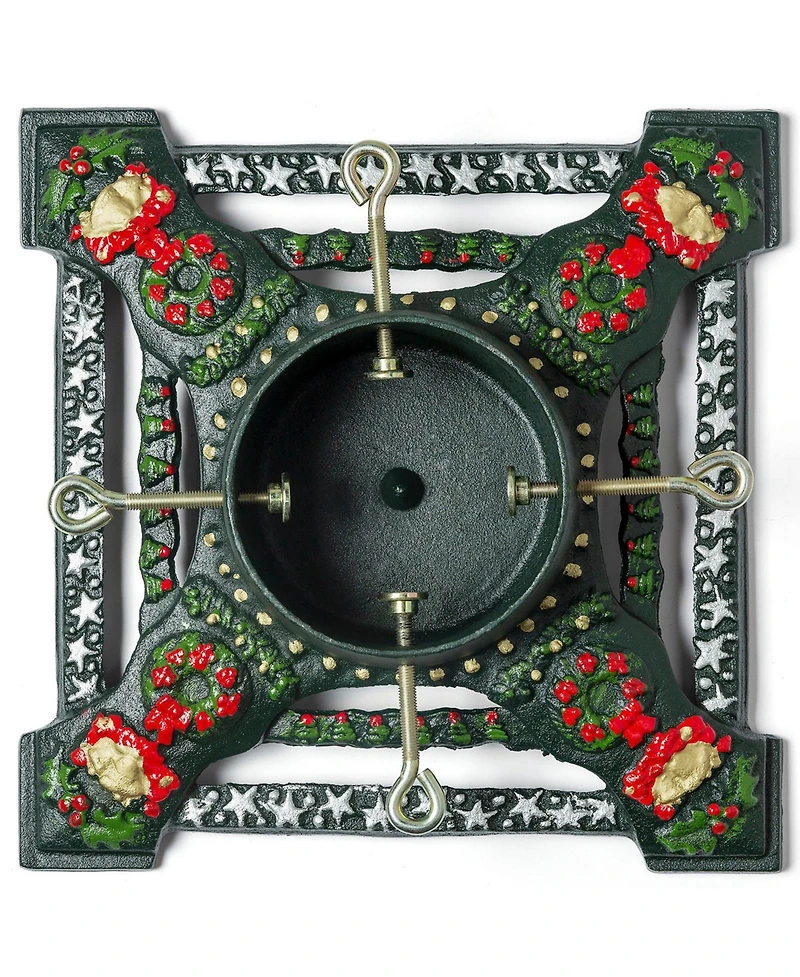 Ventray Christmas Tree Stand, Classic Square Xmas Tree, Pine Tree Base - Stars