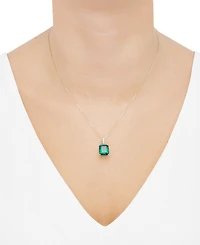 Grown With Love Lab Sapphire (8-1/10 ct. t.w.) & Diamond 18" Pendant Necklace 14k White Gold (Also Ruby Emerald)
