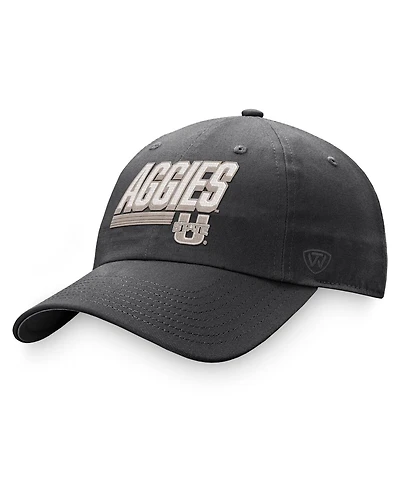 Men's Top of the World Charcoal Utah State Aggies Slice Adjustable Hat