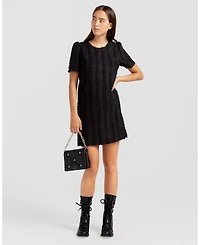 Belle & Bloom Women's Star Child Textured Mini Dress