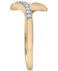 Wrapped Diamond Bypass Ring (1/10 ct. t.w.) in 10k Gold, Created for Macy's