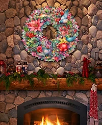 Designocracy Holiday Wooden Door Decor Wall Decor Summer Blooms Wreath G. DeBrekht