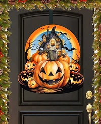 Designocracy Holiday Door Decor Wooden Wall Decor Haunted House G. DeBrekht