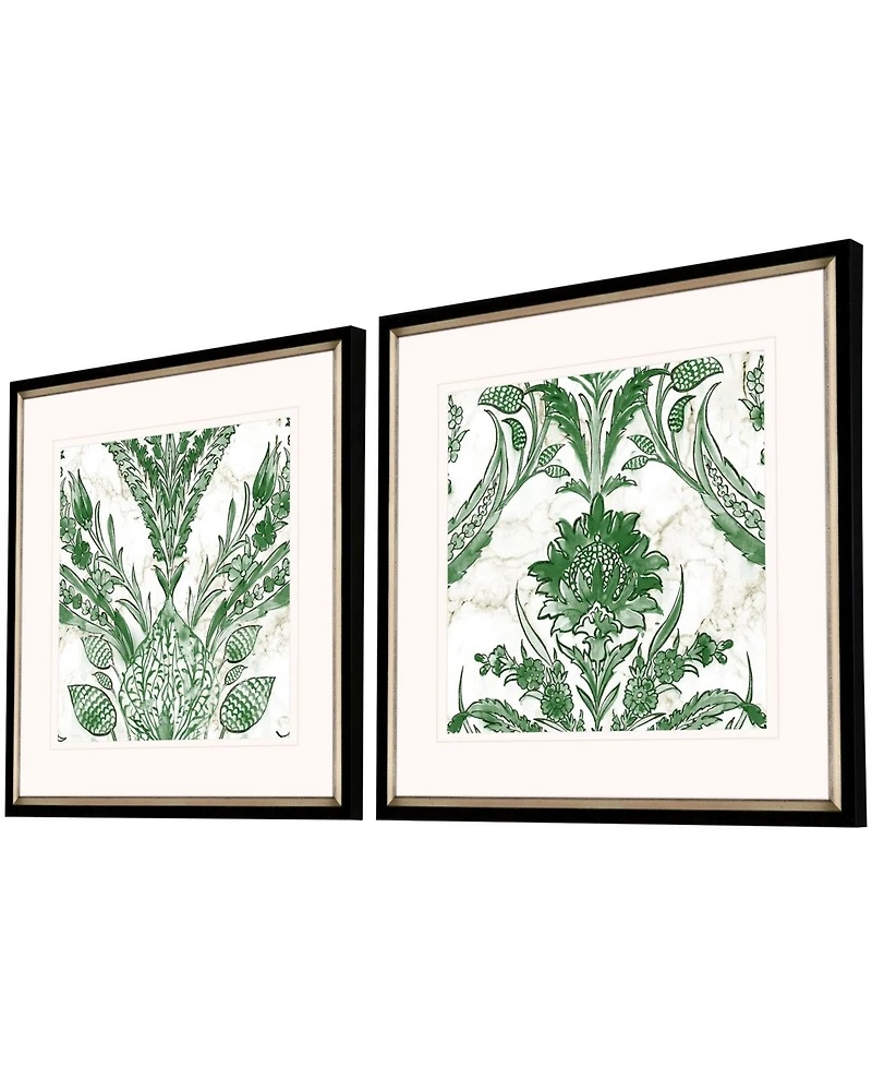 Kelly Ikat Ii Framed Art, Set of 2