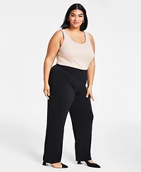 Jm Collection Plus and Petite Wide-Leg Pull-On Pants, Exclusively at Macy's