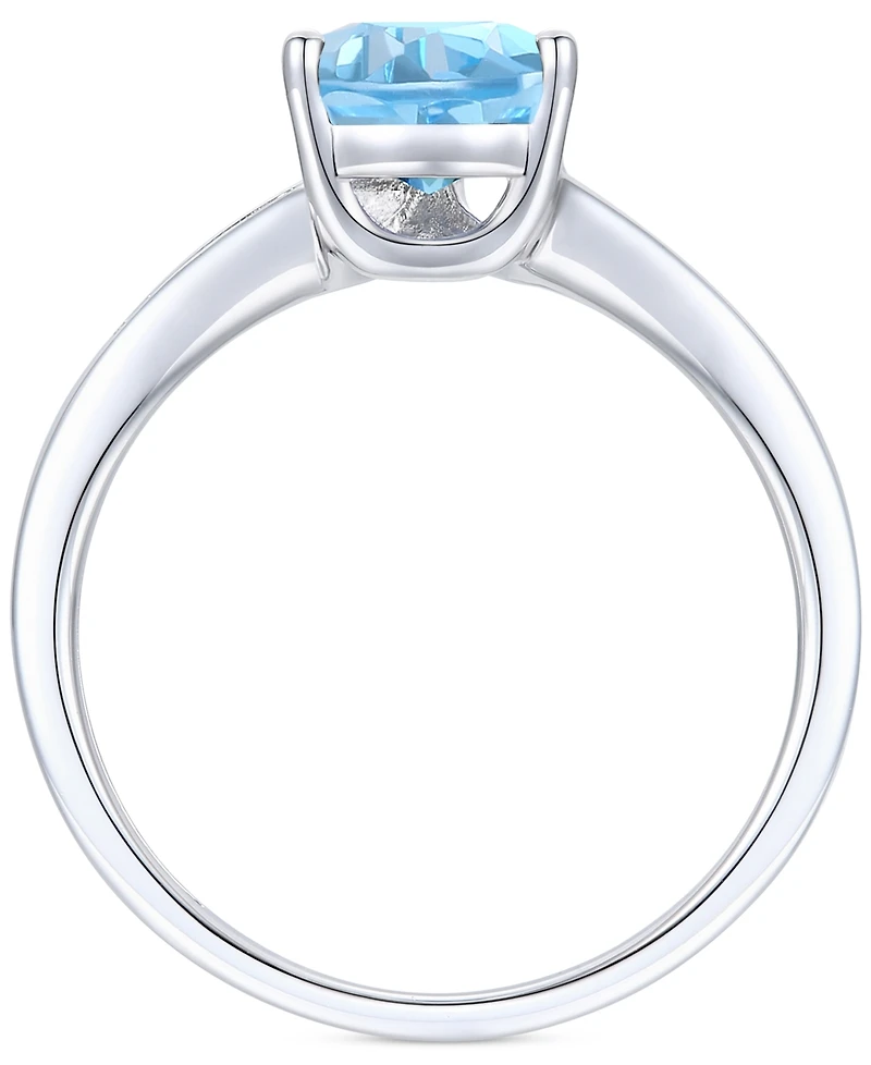 Amethyst (1-1/3 ct. t.w.) & Lab-Grown White Sapphire (1/10 Pear Swirl Ring 14k Gold-Plated Sterling Silver (Also Additional Gemstones)