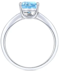 Amethyst (1-1/3 ct. t.w.) & Lab-Grown White Sapphire (1/10 Pear Swirl Ring 14k Gold-Plated Sterling Silver (Also Additional Gemstones)