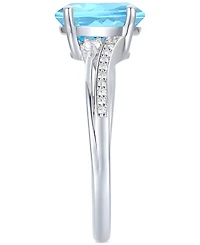 Amethyst (1-1/2 ct. t.w.) & Lab-Grown White Sapphire (1/8 Swirl Ring 14k Gold-Plated Sterling Silver (Also Additional Gemstones)