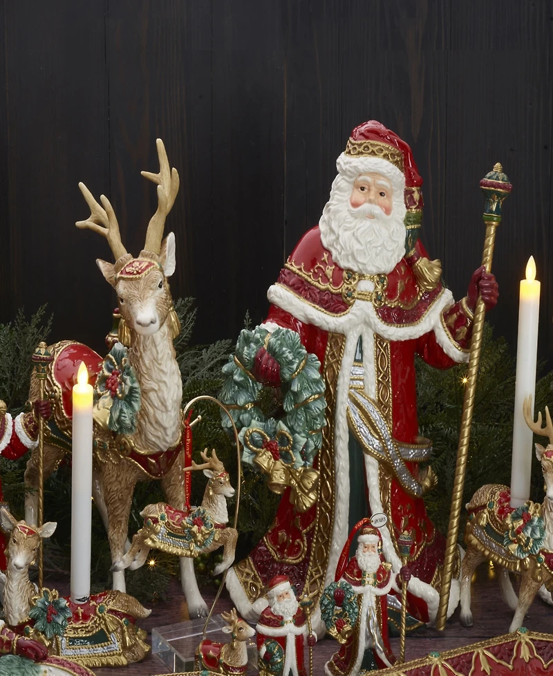 Fitz and Floyd Noel Holiday Grand Santa Figurine, 19.25-in