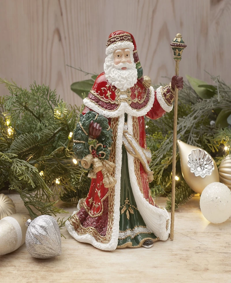 Fitz and Floyd Noel Holiday Musical Santa Figurine, 11-inch
