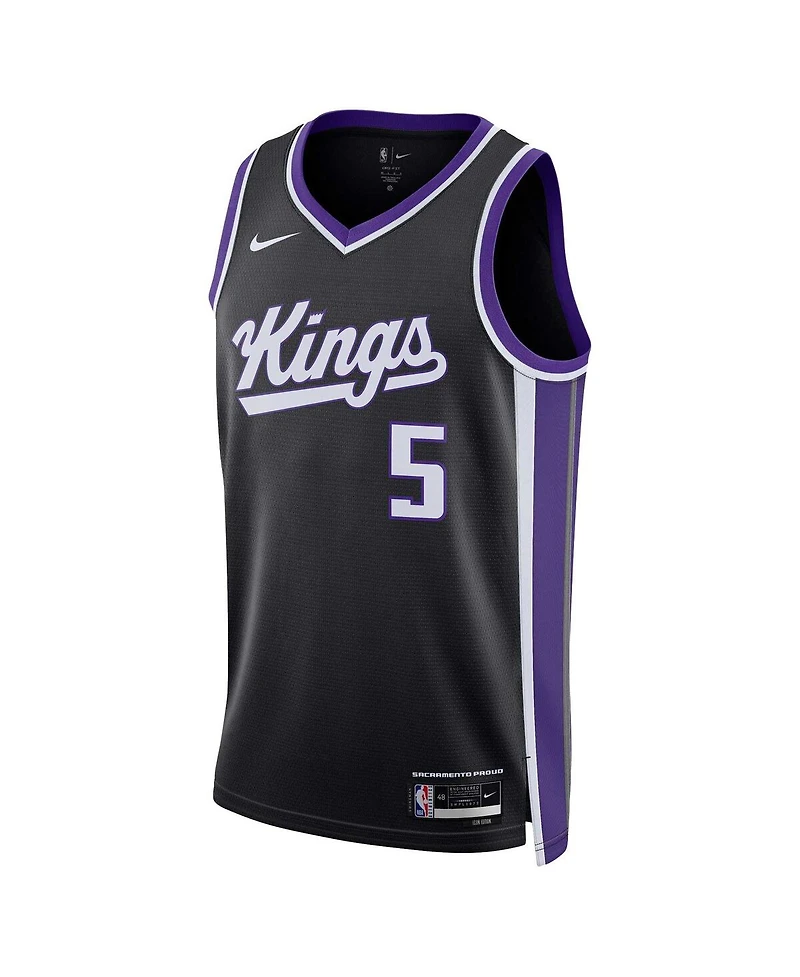 Men's and Women's Nike De'Aaron Fox Black Sacramento Kings Swingman Jersey - Icon Edition