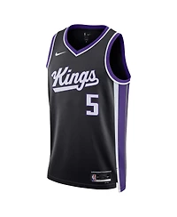Men's and Women's Nike De'Aaron Fox Black Sacramento Kings Swingman Jersey - Icon Edition