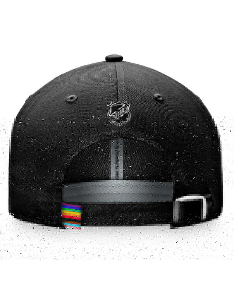 Men's Fanatics Black Ottawa Senators Team Logo Pride Adjustable Hat