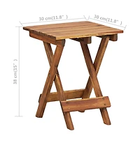 Plant Stand 11.8"x11.8"x15" Solid Acacia Wood
