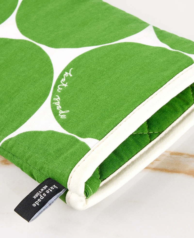 kate spade new york Joy Dot Oven Mitt Pot Grabber 2-Pack Set, 7" x 13", 8" Round